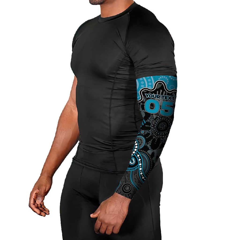 Custom Power Football Arm Sleeves Aboriginal Dot Art Pattern
