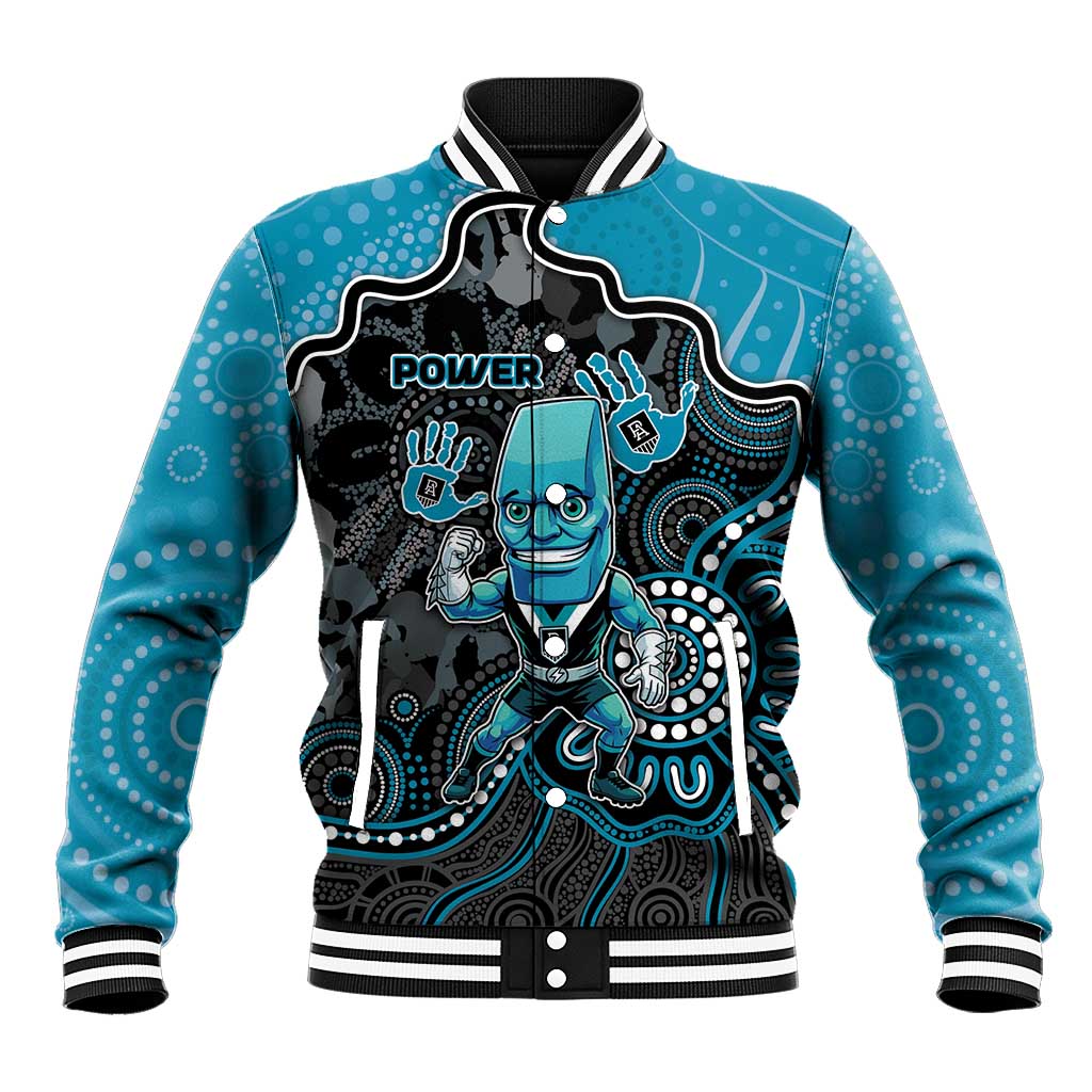 Custom Power Football Baseball Jacket Aboriginal Dot Art Pattern