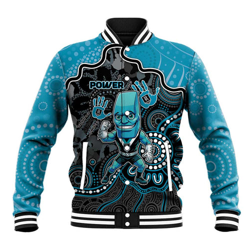 Custom Power Football Baseball Jacket Aboriginal Dot Art Pattern