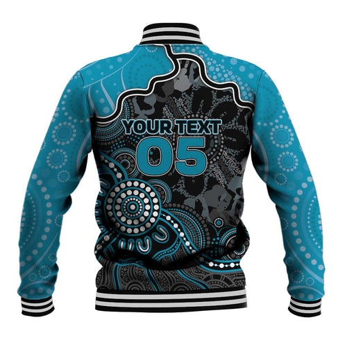 Custom Power Football Baseball Jacket Aboriginal Dot Art Pattern