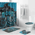 Custom Power Football Bathroom Set Aboriginal Dot Art Pattern
