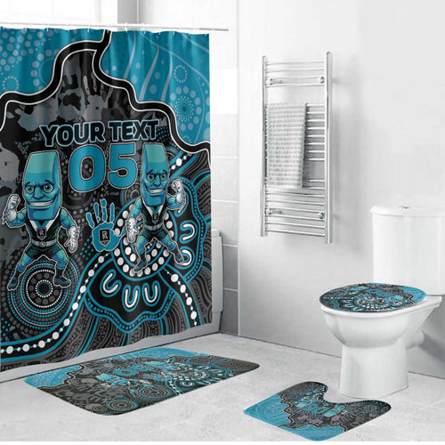 Custom Power Football Bathroom Set Aboriginal Dot Art Pattern