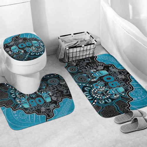 Custom Power Football Bathroom Set Aboriginal Dot Art Pattern