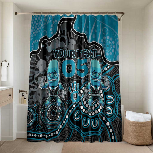 Custom Power Football Bathroom Set Aboriginal Dot Art Pattern
