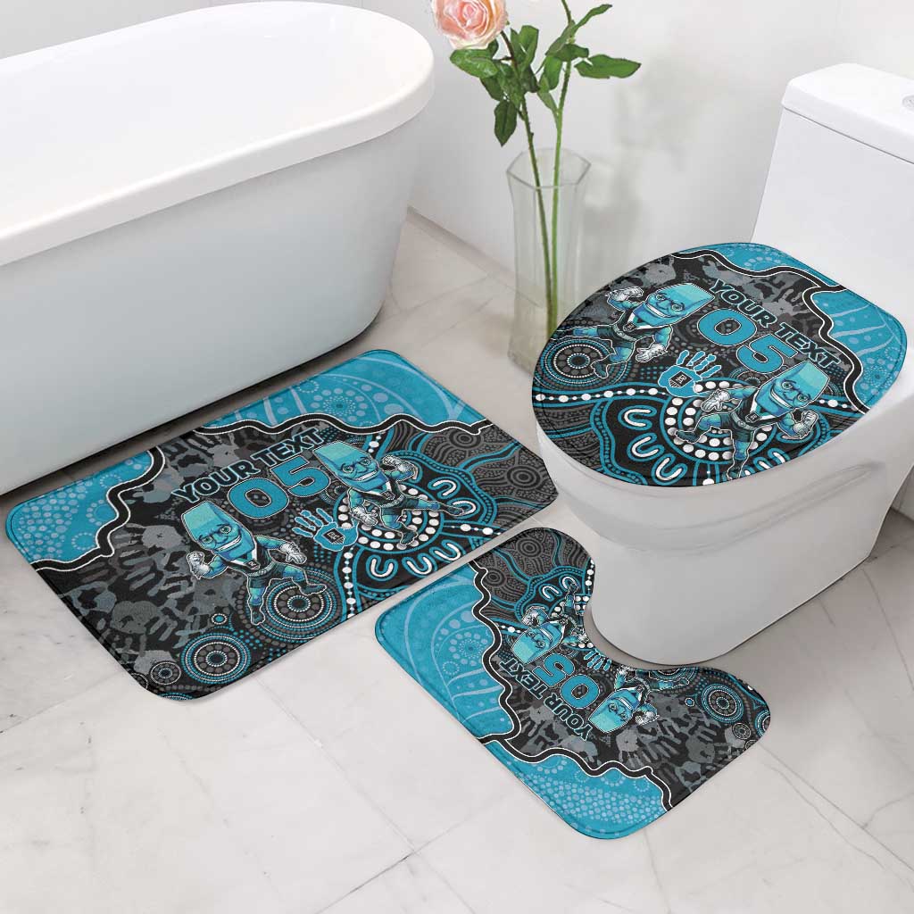 Custom Power Football Bathroom Set Aboriginal Dot Art Pattern