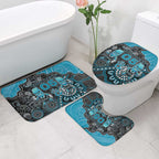 Custom Power Football Bathroom Set Aboriginal Dot Art Pattern