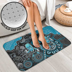 Custom Power Football Bathroom Set Aboriginal Dot Art Pattern