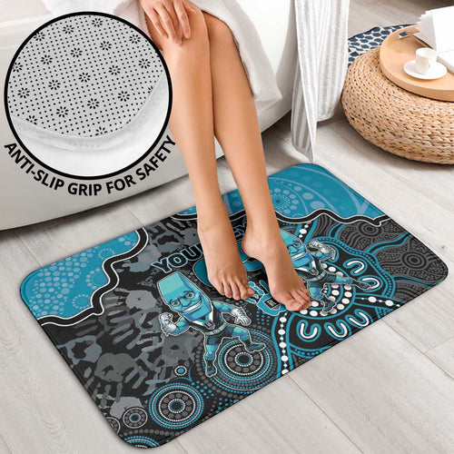 Custom Power Football Bathroom Set Aboriginal Dot Art Pattern