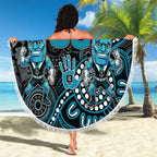 Custom Power Football Beach Blanket Aboriginal Dot Art Pattern