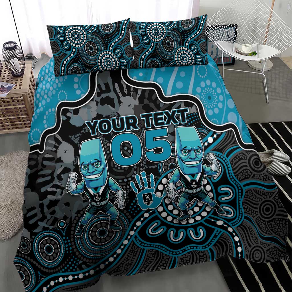 Custom Power Football Bedding Set Aboriginal Dot Art Pattern