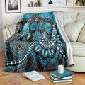 Custom Power Football Blanket Aboriginal Dot Art Pattern
