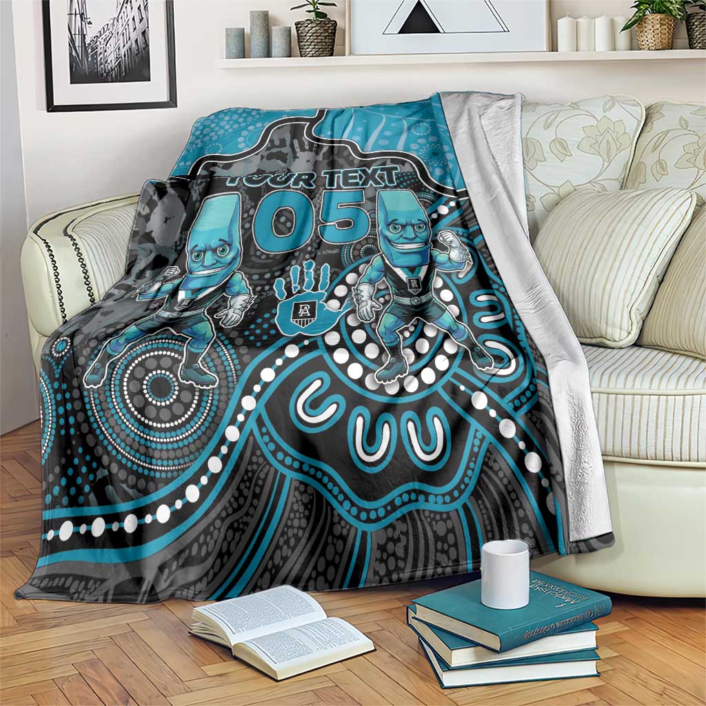 Custom Power Football Blanket Aboriginal Dot Art Pattern