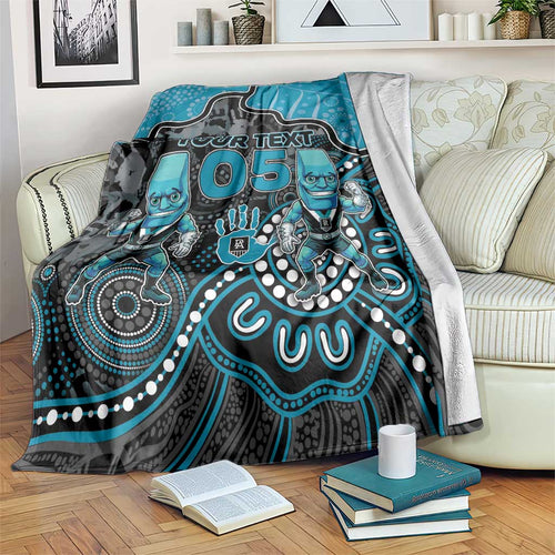 Custom Power Football Blanket Aboriginal Dot Art Pattern