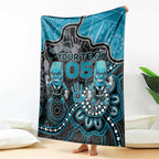 Custom Power Football Blanket Aboriginal Dot Art Pattern