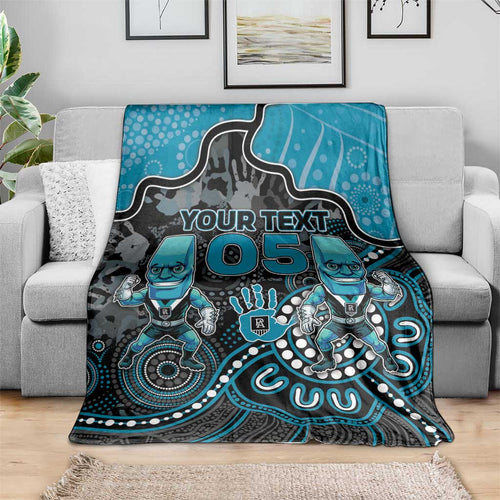 Custom Power Football Blanket Aboriginal Dot Art Pattern