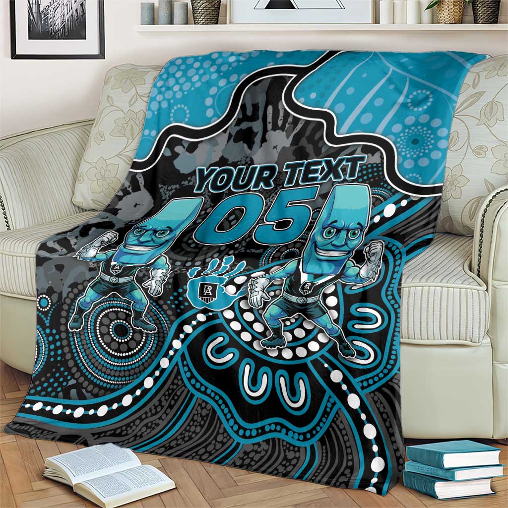 Custom Power Football Blanket Aboriginal Dot Art Pattern
