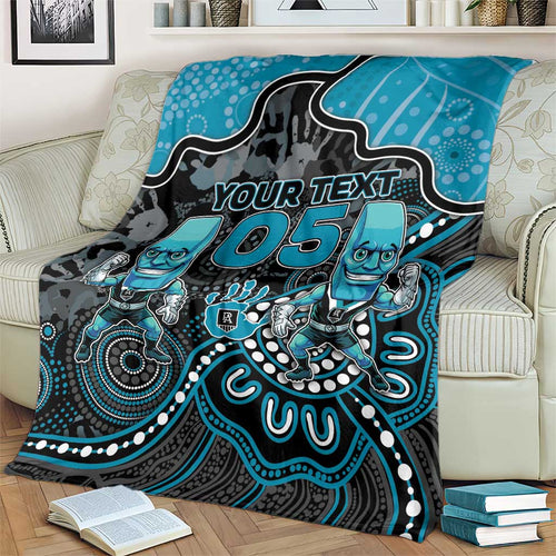 Custom Power Football Blanket Aboriginal Dot Art Pattern
