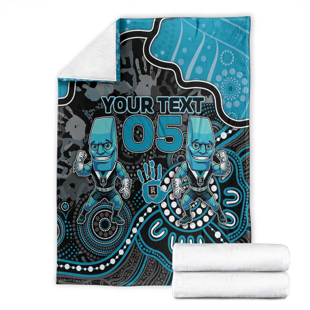Custom Power Football Blanket Aboriginal Dot Art Pattern