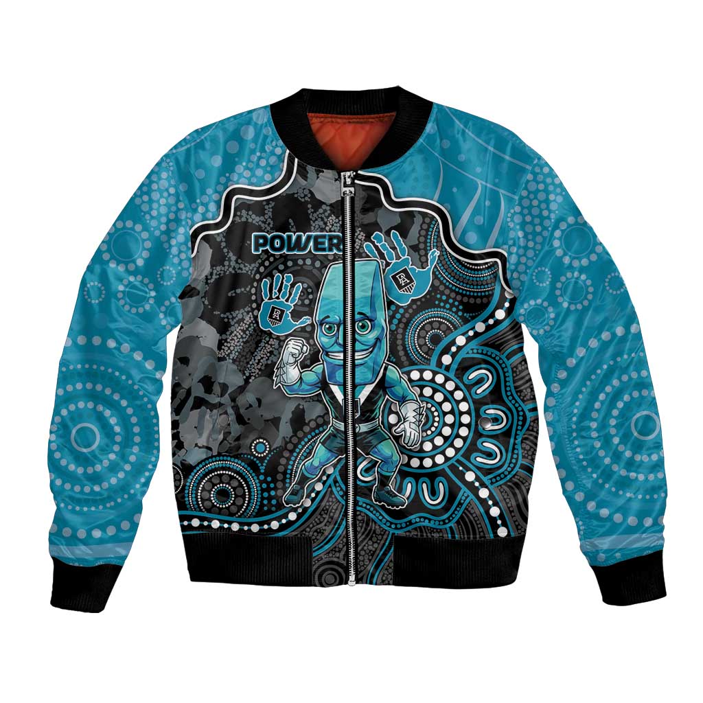 Custom Power Football Bomber Jacket Aboriginal Dot Art Pattern