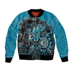 Custom Power Football Bomber Jacket Aboriginal Dot Art Pattern