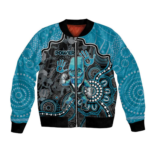 Custom Power Football Bomber Jacket Aboriginal Dot Art Pattern