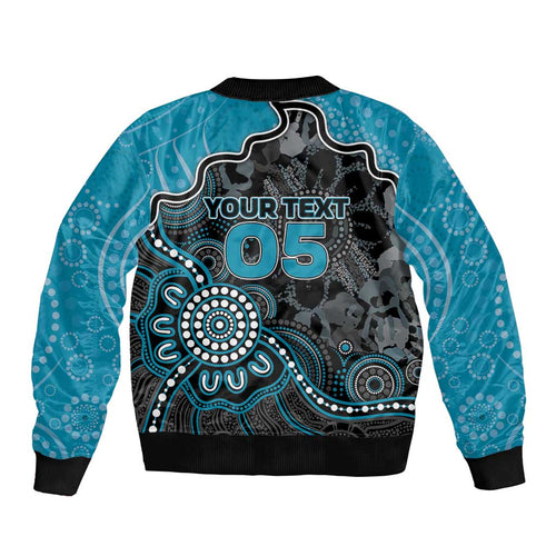 Custom Power Football Bomber Jacket Aboriginal Dot Art Pattern