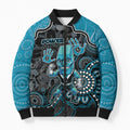 Custom Power Football Bomber Puffer Jacket Aboriginal Dot Art Pattern