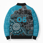 Custom Power Football Bomber Puffer Jacket Aboriginal Dot Art Pattern