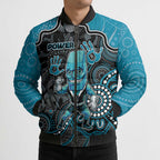 Custom Power Football Bomber Puffer Jacket Aboriginal Dot Art Pattern