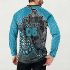 Custom Power Football Button Sweatshirt Aboriginal Dot Art Pattern