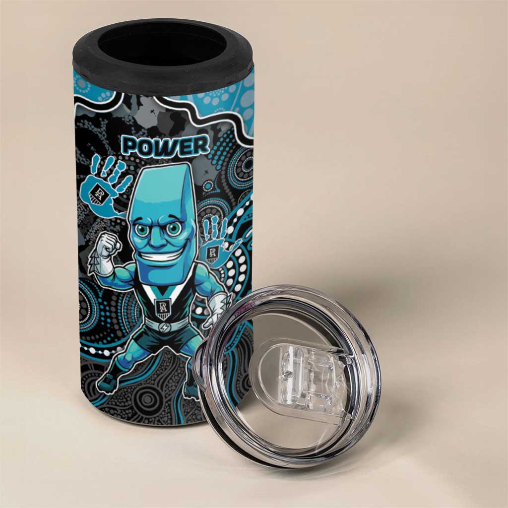 Custom Power Football 4 in 1 Can Cooler Tumbler Aboriginal Dot Art Pattern