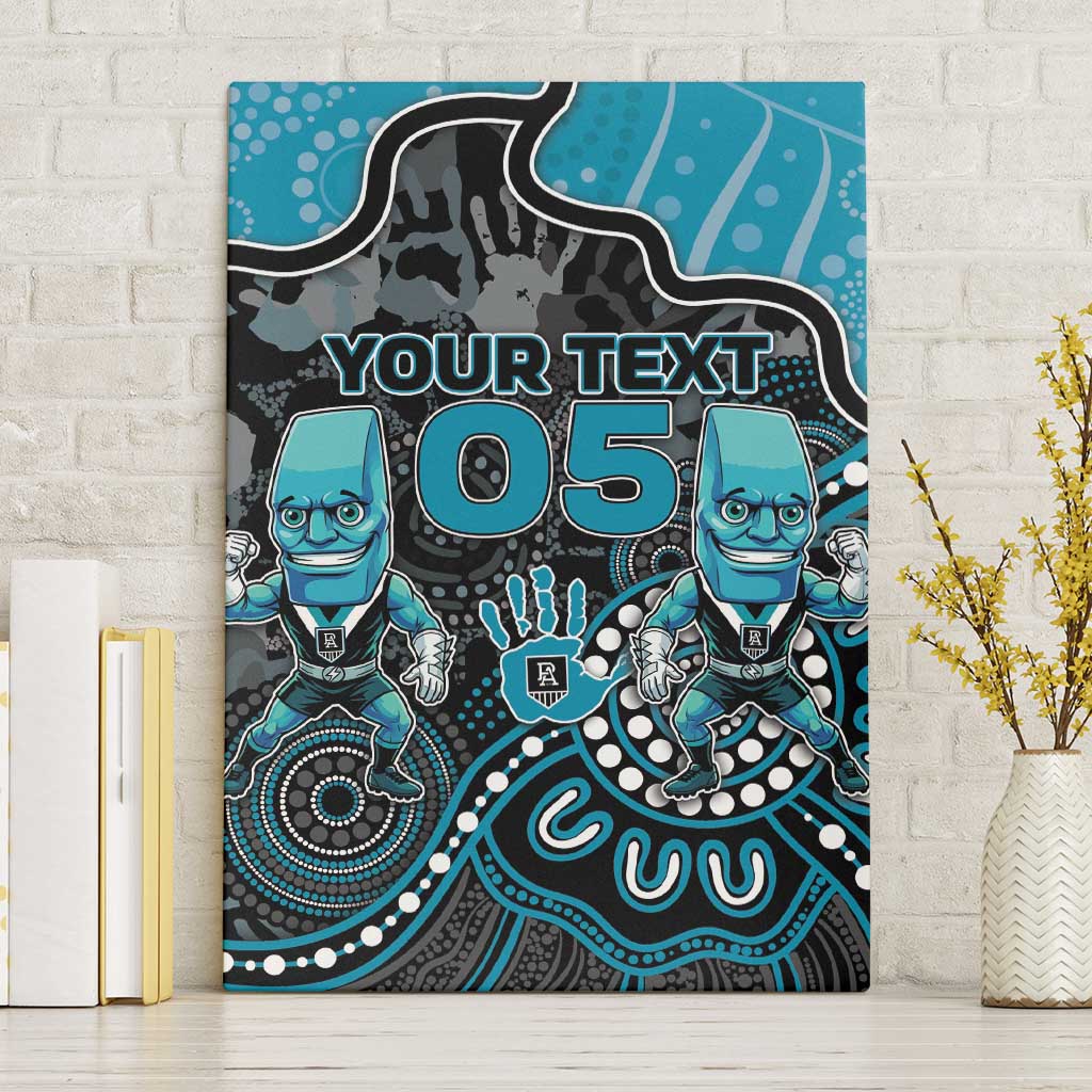 Custom Power Football Canvas Wall Art Aboriginal Dot Art Pattern