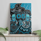 Custom Power Football Canvas Wall Art Aboriginal Dot Art Pattern