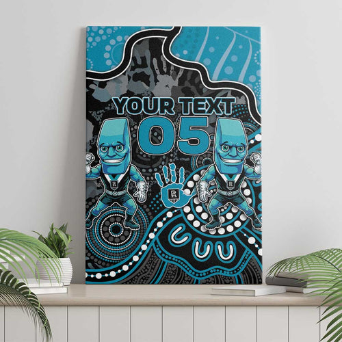 Custom Power Football Canvas Wall Art Aboriginal Dot Art Pattern