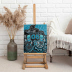 Custom Power Football Canvas Wall Art Aboriginal Dot Art Pattern