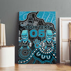 Custom Power Football Canvas Wall Art Aboriginal Dot Art Pattern