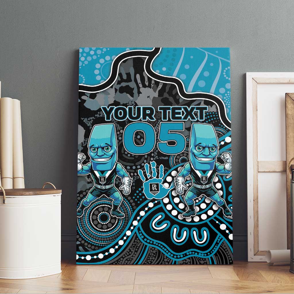 Custom Power Football Canvas Wall Art Aboriginal Dot Art Pattern