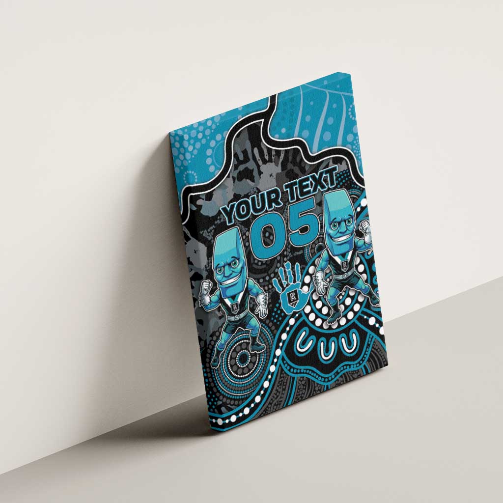 Custom Power Football Canvas Wall Art Aboriginal Dot Art Pattern