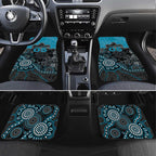 Custom Power Football Car Mats Aboriginal Dot Art Pattern