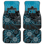 Custom Power Football Car Mats Aboriginal Dot Art Pattern