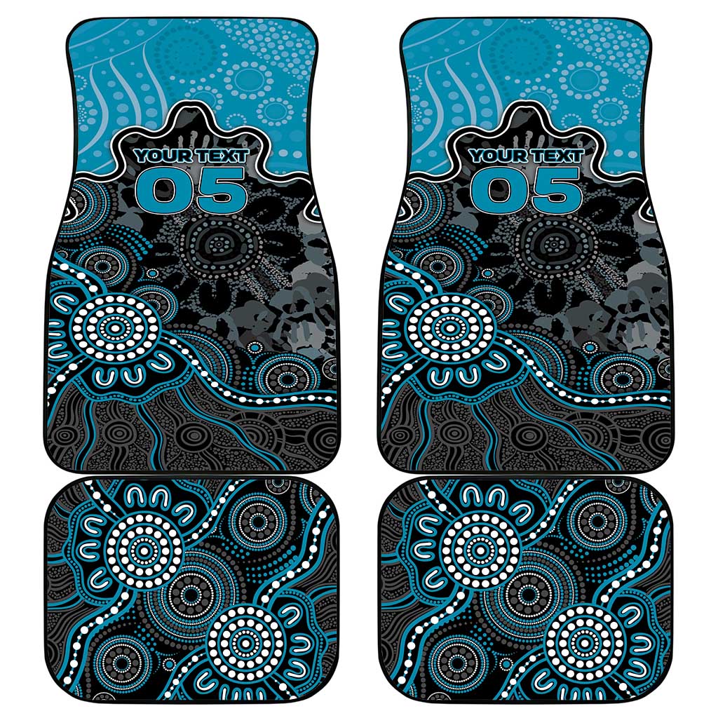 Custom Power Football Car Mats Aboriginal Dot Art Pattern