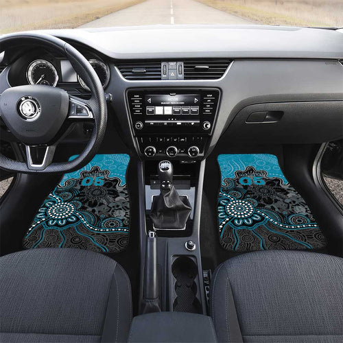 Custom Power Football Car Mats Aboriginal Dot Art Pattern