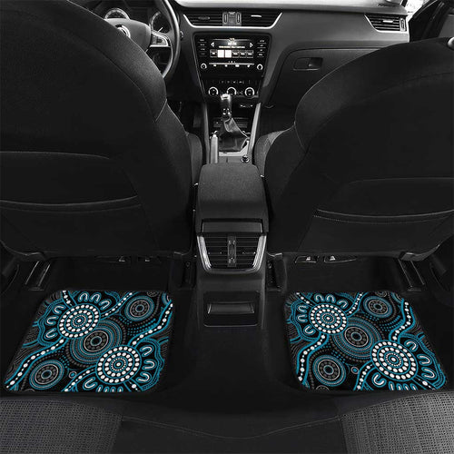 Custom Power Football Car Mats Aboriginal Dot Art Pattern