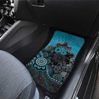 Custom Power Football Car Mats Aboriginal Dot Art Pattern