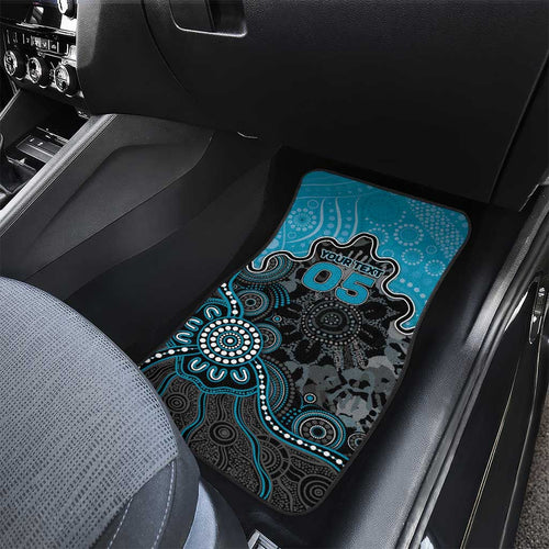 Custom Power Football Car Mats Aboriginal Dot Art Pattern