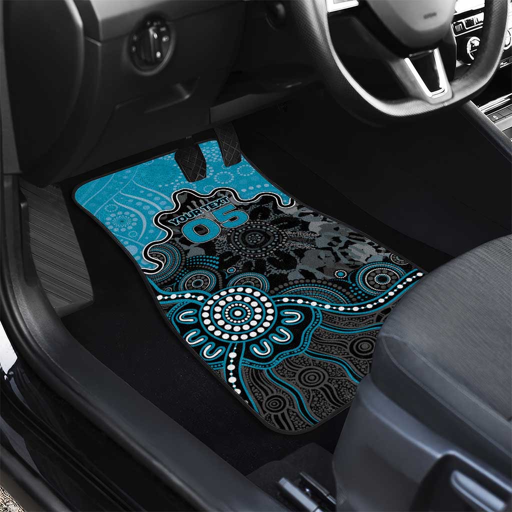 Custom Power Football Car Mats Aboriginal Dot Art Pattern