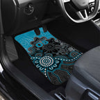 Custom Power Football Car Mats Aboriginal Dot Art Pattern