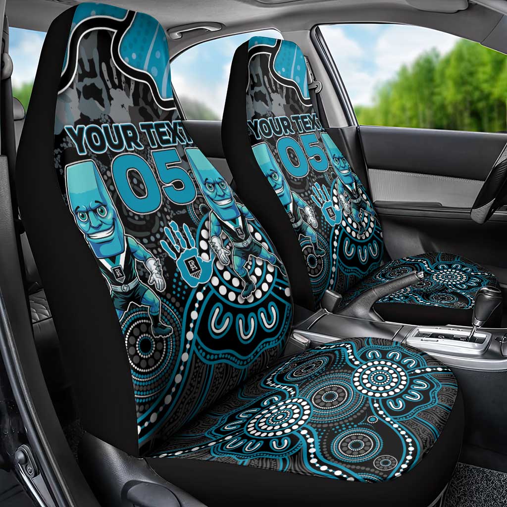 Custom Power Football Car Seat Cover Aboriginal Dot Art Pattern