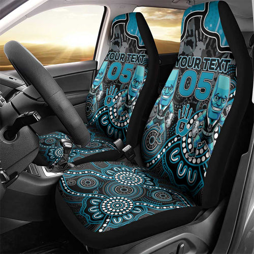 Custom Power Football Car Seat Cover Aboriginal Dot Art Pattern