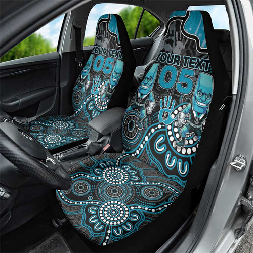 Custom Power Football Car Seat Cover Aboriginal Dot Art Pattern